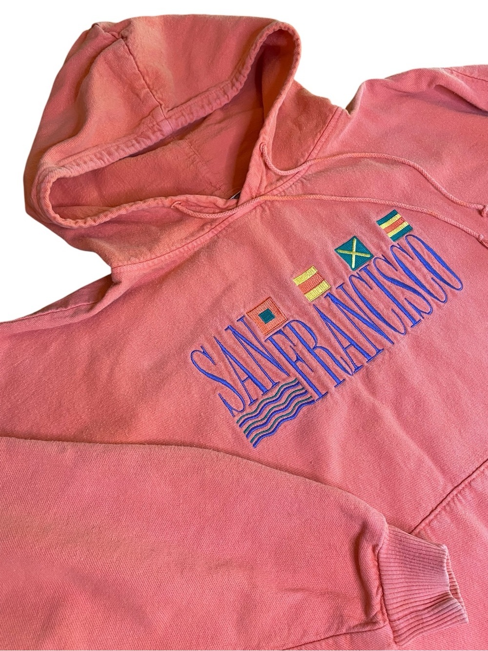 Vintage San Francisco Crazy Shirts Hoodie Men’s L 90s Flags Travel City Coastal